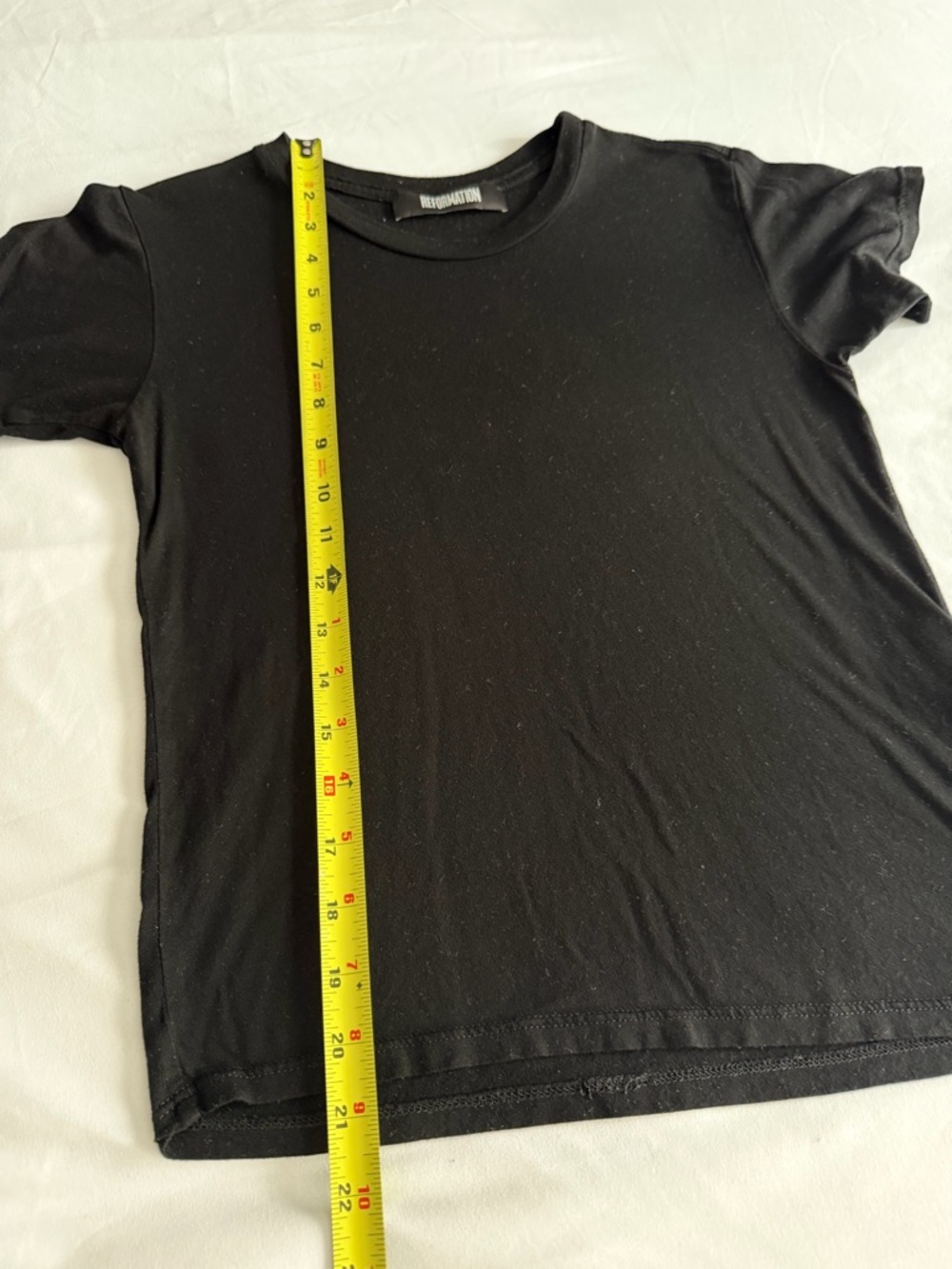 Reformation 100% Tencel Black Minimalist Short Sleeve Lightweight Tee - Picture 14 of 14